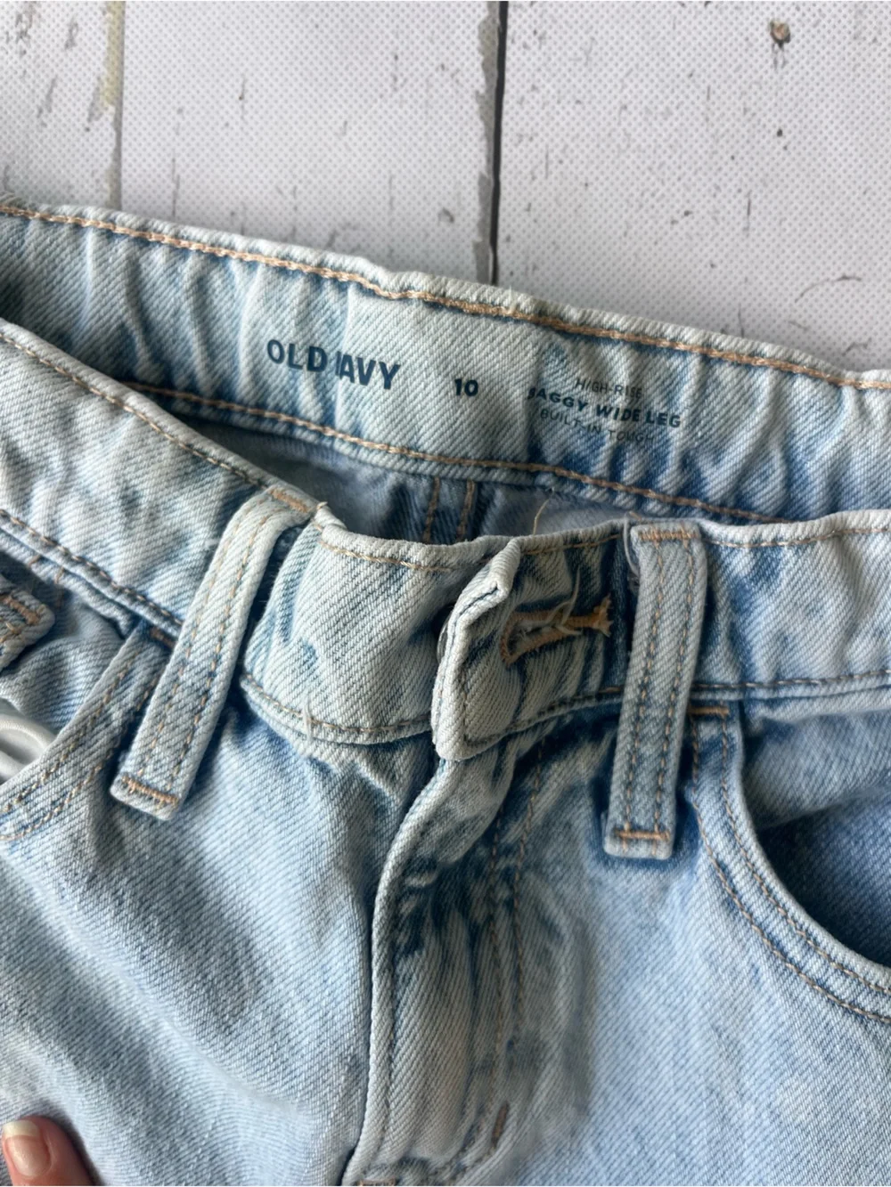 BUNDLE of 4 Old Navy girls baggy wide leg size 10 jean